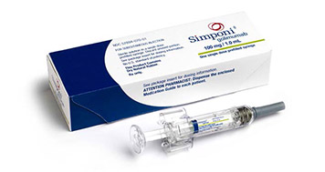 The SIMPONI® (golimumab) prefilled syringe